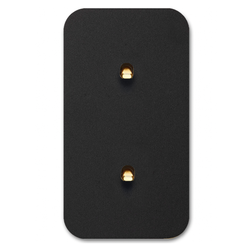 Toggle switch metal matte black gold 2 gang 2 way. Cube Series