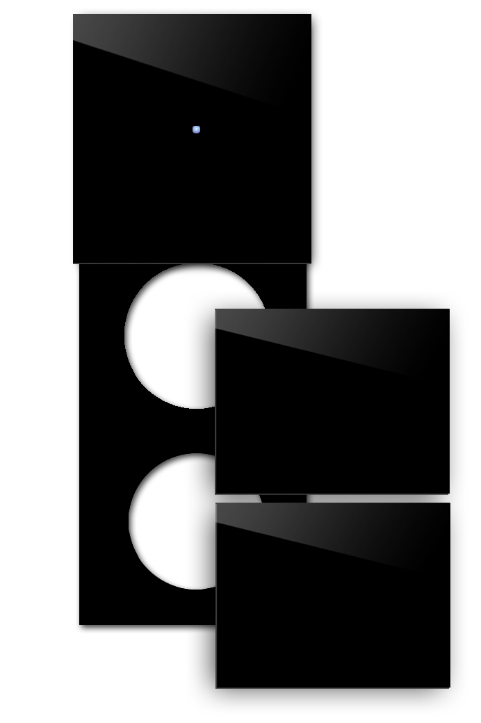 Pannello frontale touchscreen NOVA - ottica in vetro