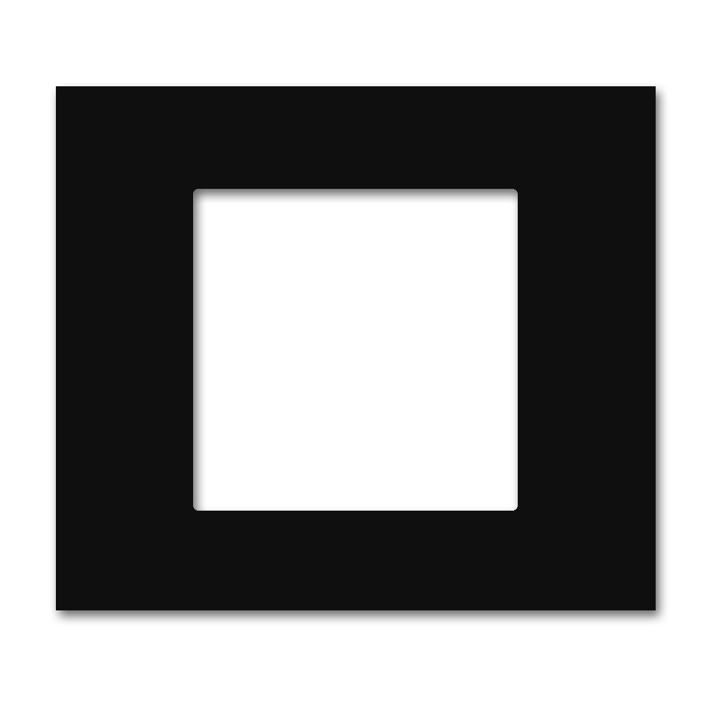 Accessory frame for JUNG inserts black metal Square series