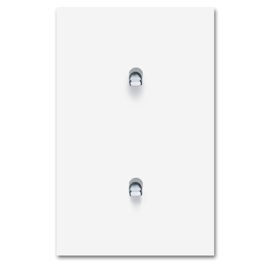 Retro switch metal matte white double silver toggle Square Series