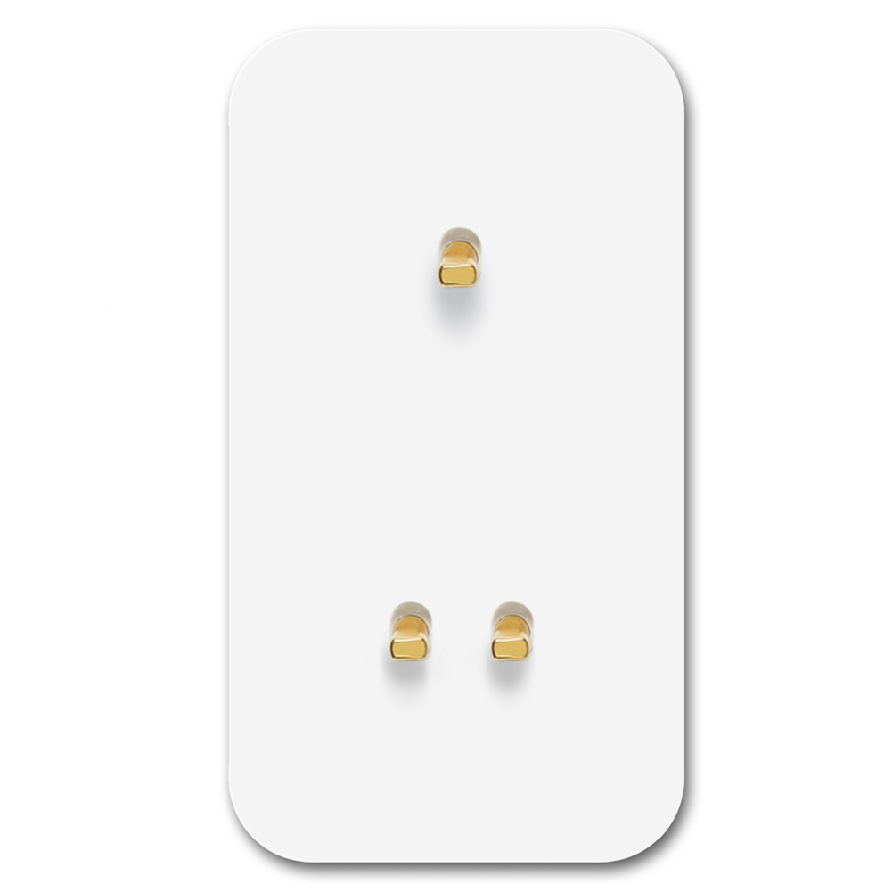 Toggle switch metal matte white gold 3 gang 2 way. Cube Series