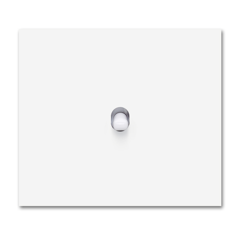 Retro toggle switch metal matte white 1 gang Square Series