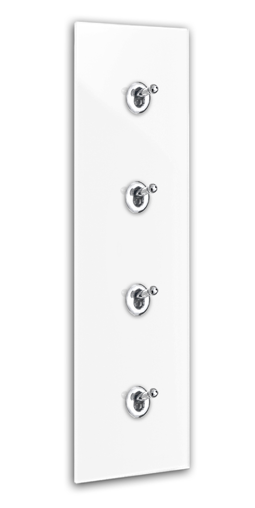 Retro switch in glass look 4 gang CAMBRIDGE