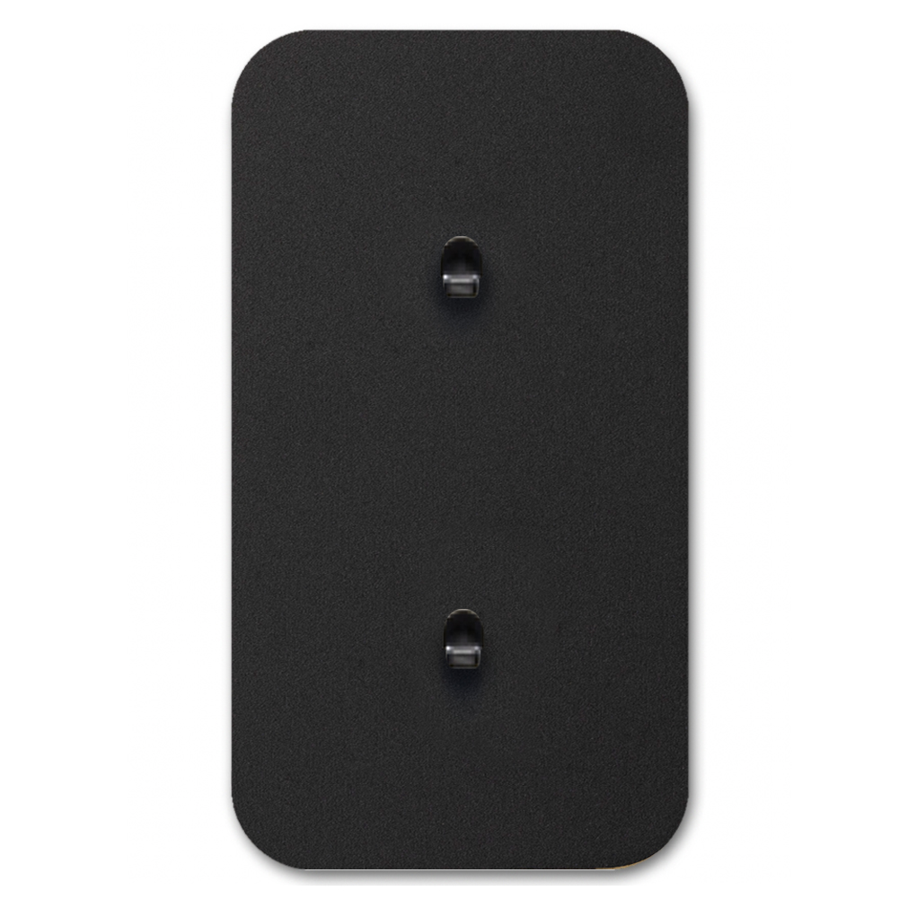 Toggle switch metal matte black 2 gang 2 way, vertical. Cube Series