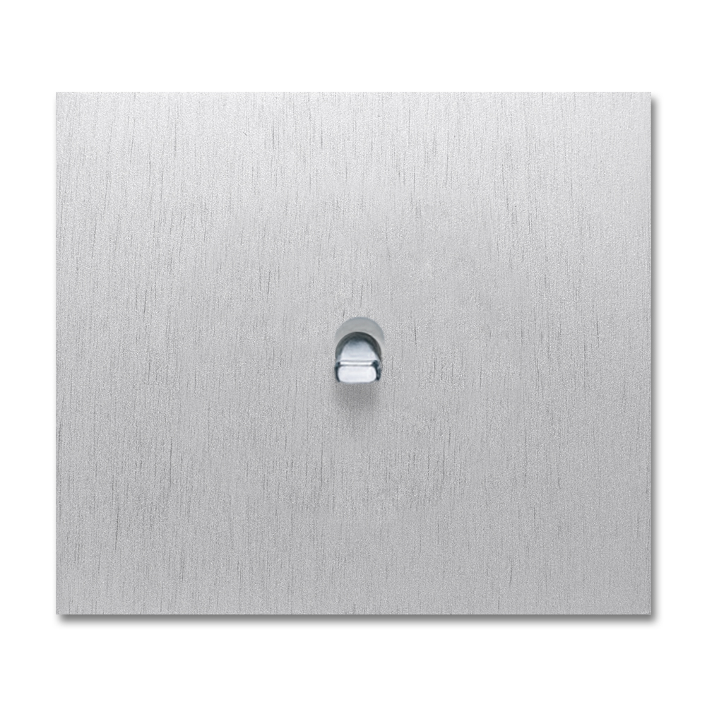 Toggle switch metal aluminium chrome 1 gang 2 way. Square Series