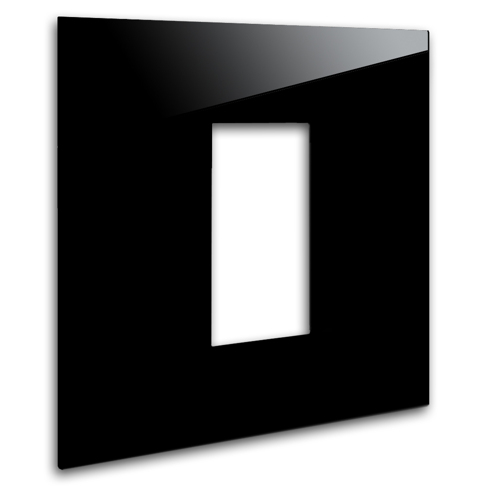 Frame MAXIM with 1 slim cutout. Black. ROHDE+ROHDE