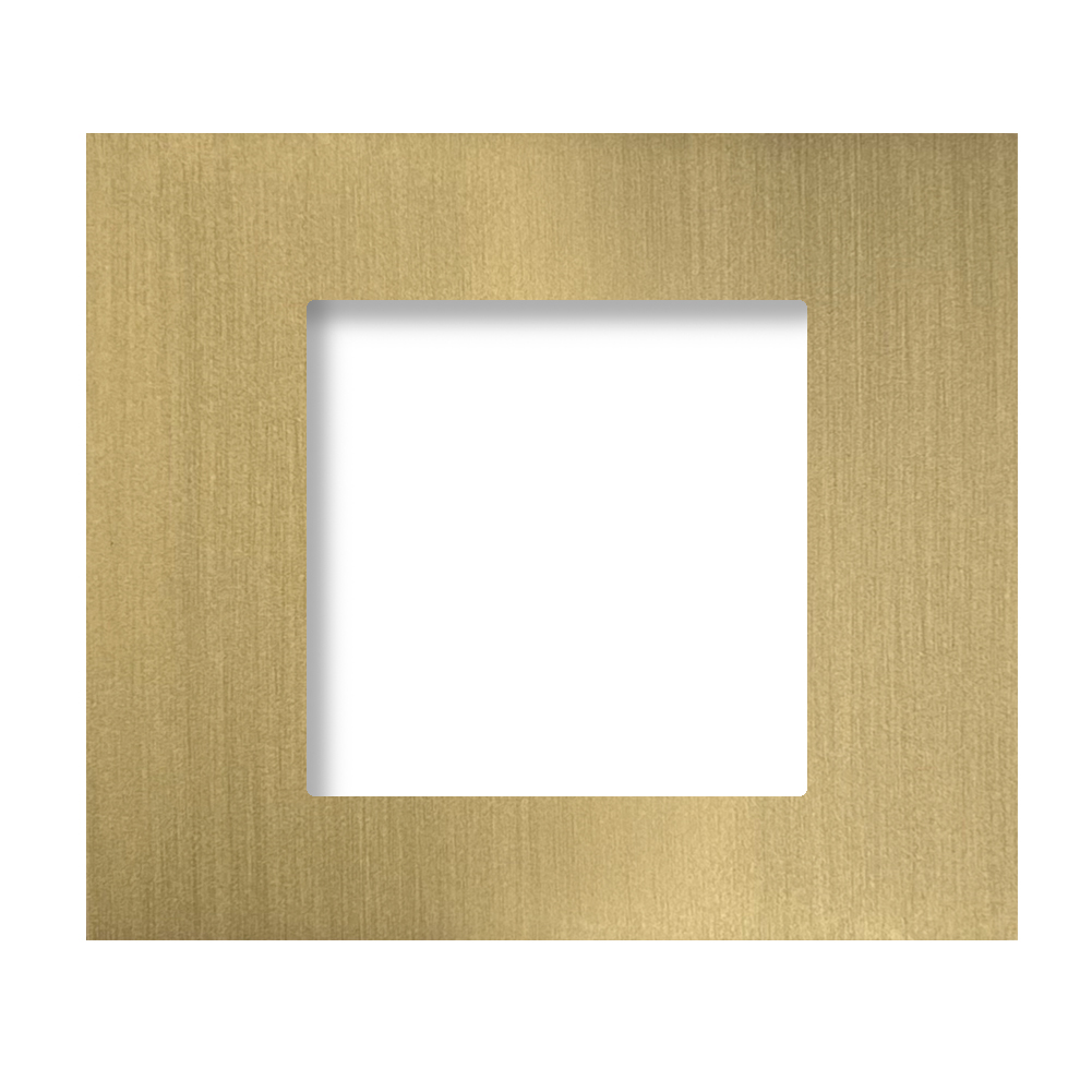 Accessory frame for JUNG inserts Old Gold metal Square series