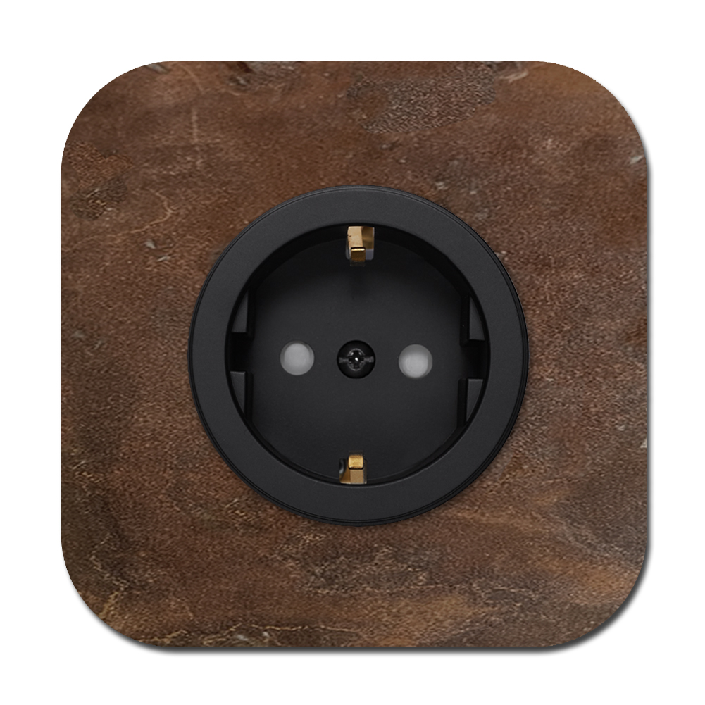 Socket rusty metal rust 1-gang. Cube Series