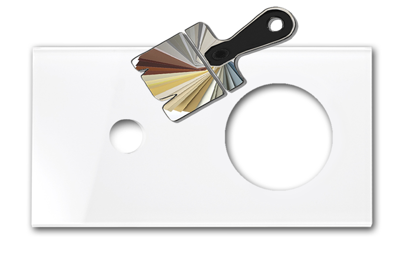 Retro front panel in glass look. CAMBRIDGE