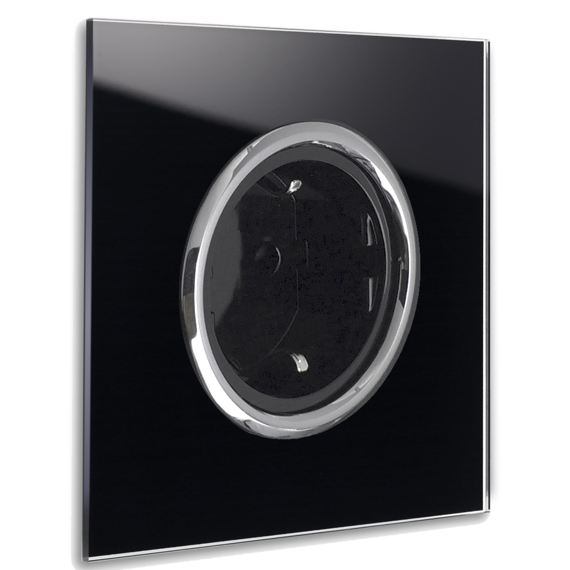 Design socket outlet in glass look. MAXIM