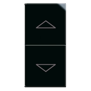 Roller shutter switch. Shutter control with push-buttons. Glossy black.