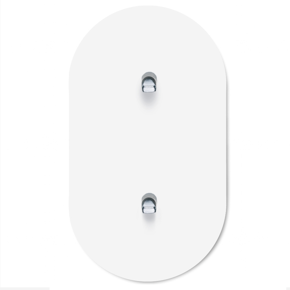 Retro toggle switch round metal matte white silver 2 gang double vertical