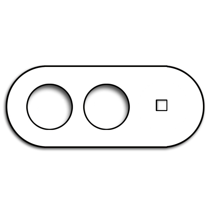 Metal Retro Socket Frame. Vectis Round Series.