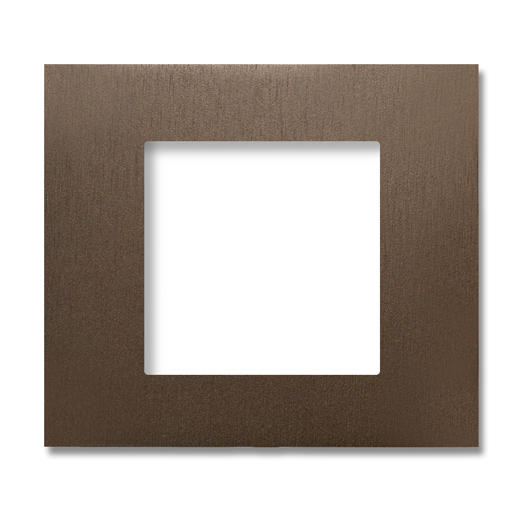 Accessory frame for JUNG inserts Brown metal Square series