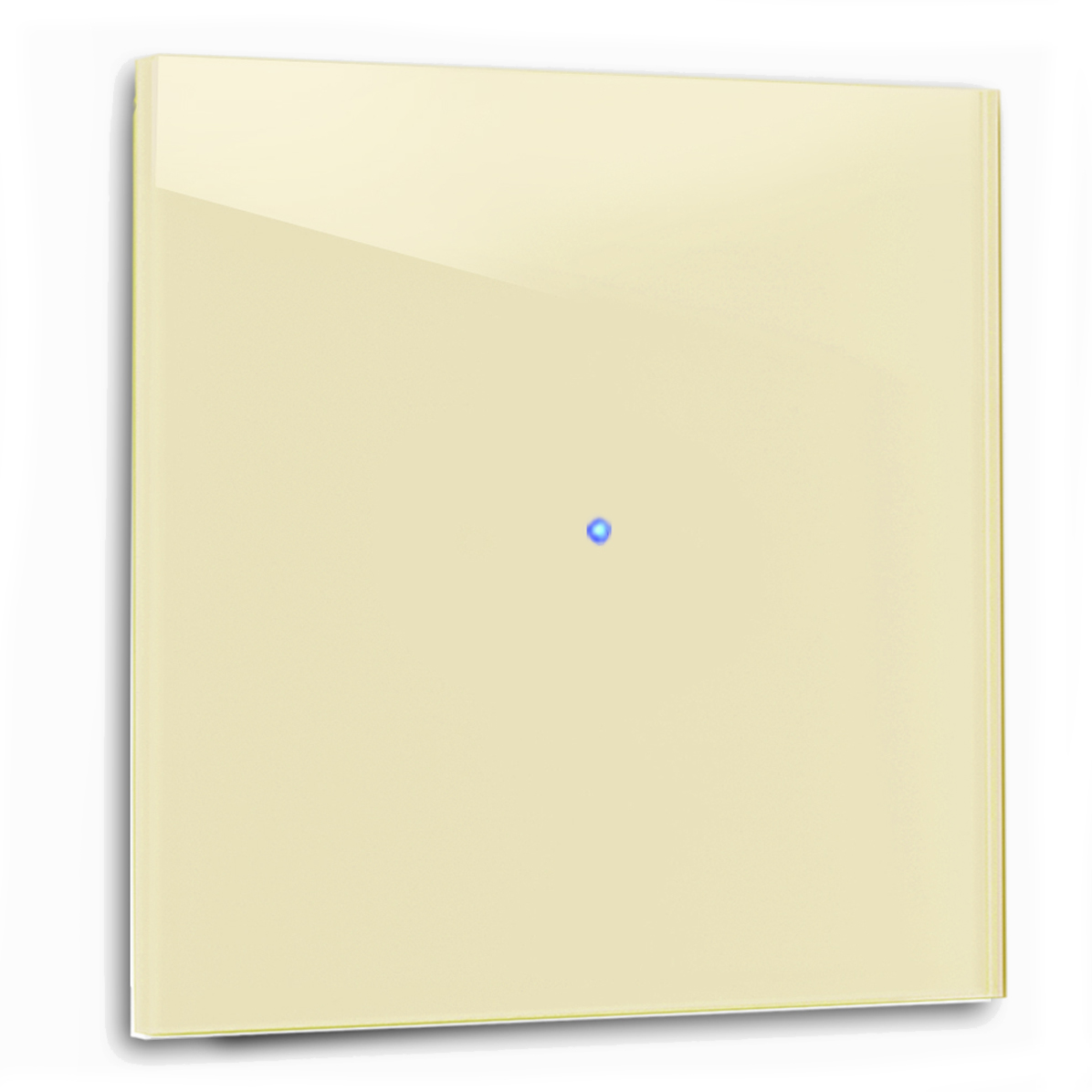 Touch Light Switch 1gang Farrow Ball 68 Dorset glass optics 230V change Yellow