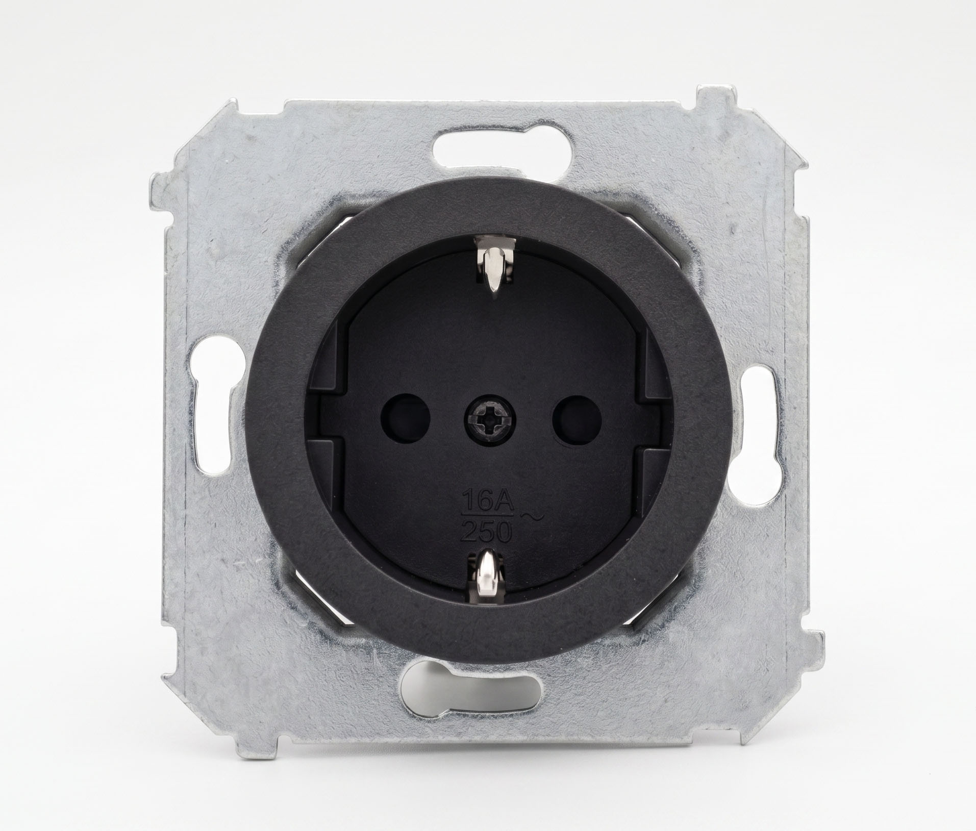 SCHUKO Socket Outlet Insert, Black Matte - VECTIS