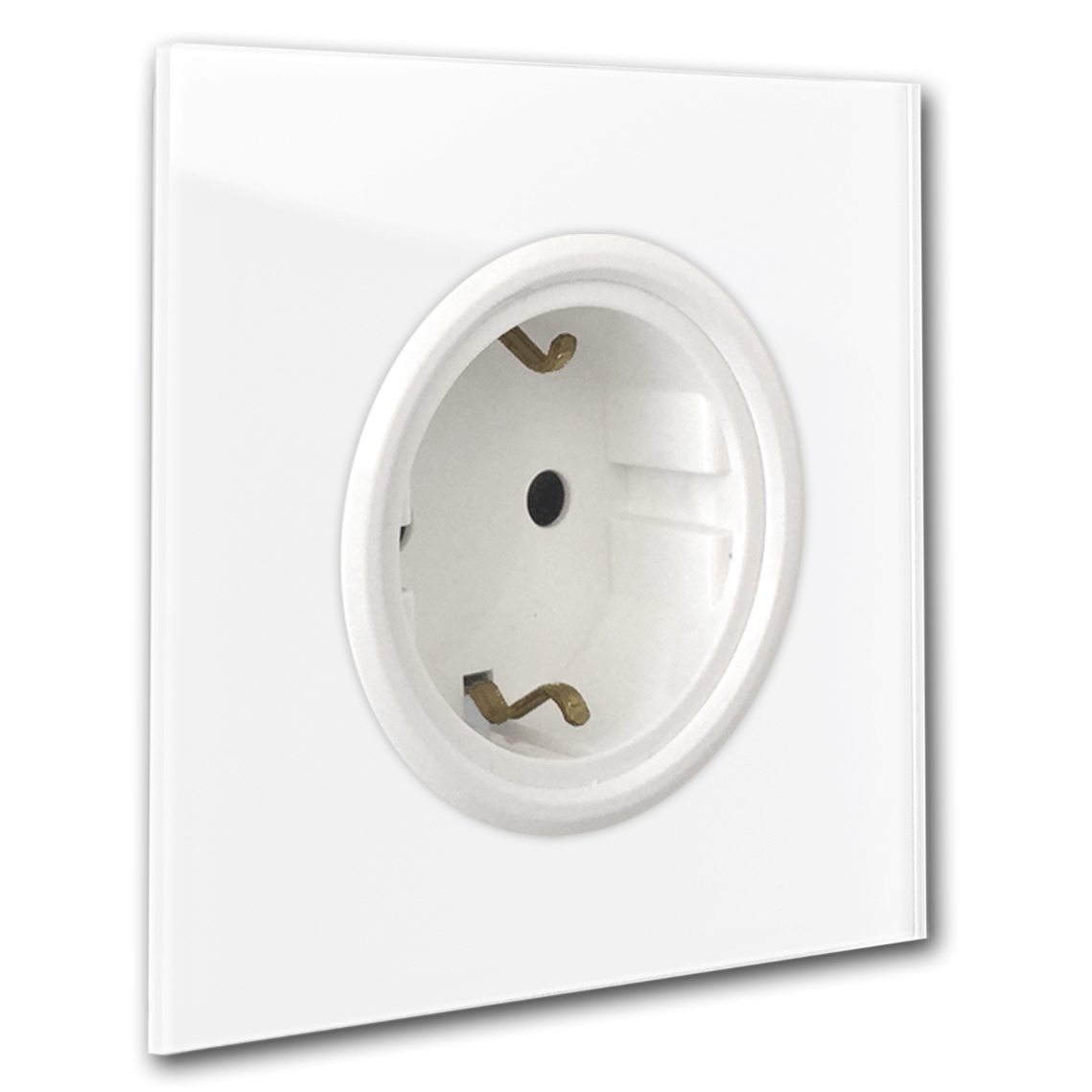 Design socket outlet in glass look. MAXIM