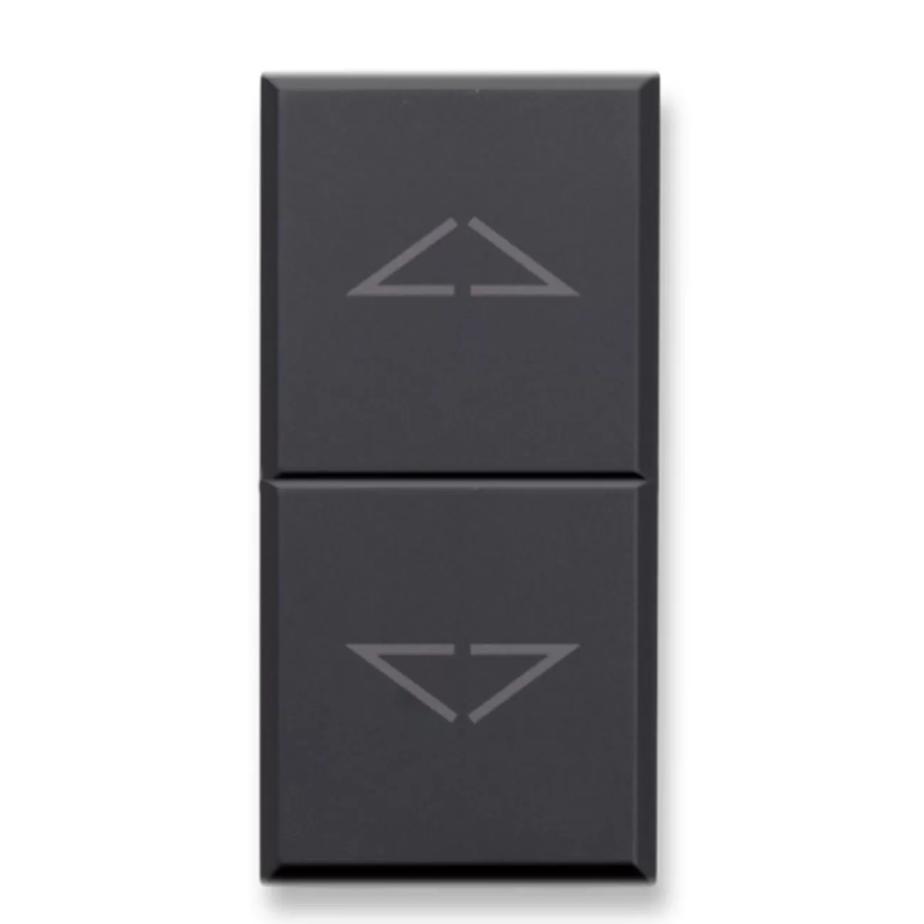 Roller shutter switch. Shutter control with push-buttons. Graphite black. Matt.