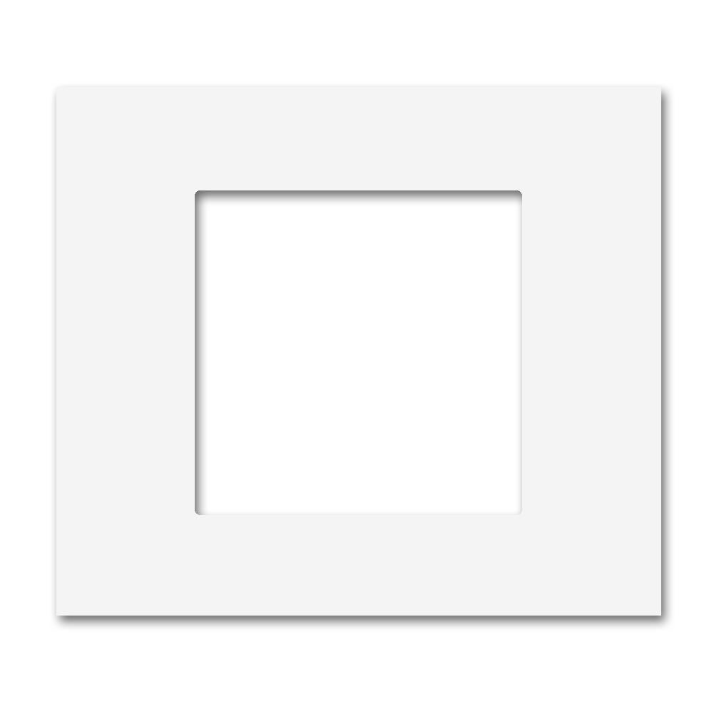 Accessory frame for JUNG inserts white metal Square series
