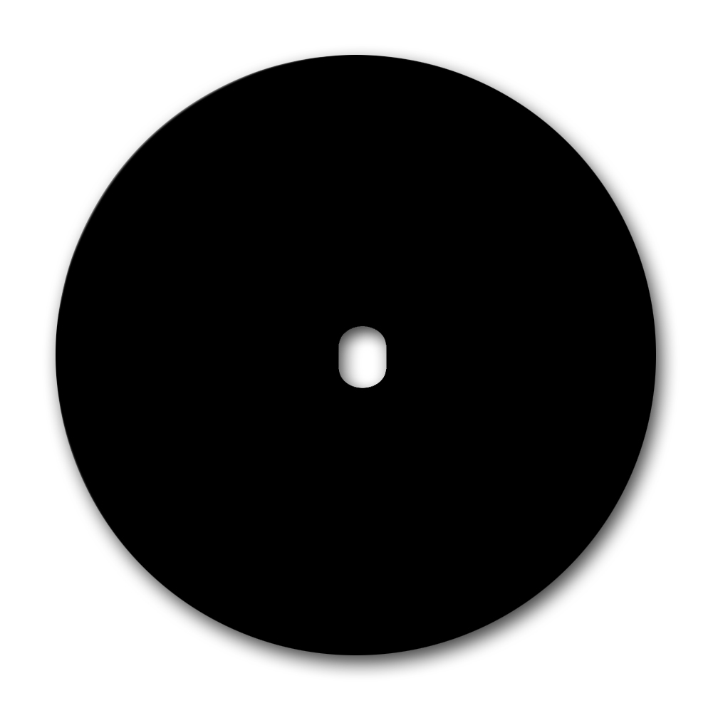 Switch front panel metal in matte Black 1 gang. Vectis Round series