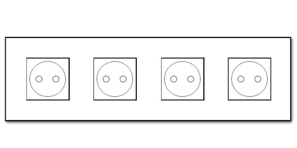  4-gang for 4 wall boxes