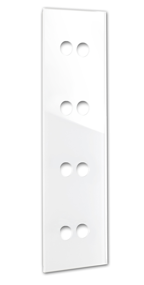 Cover for toggle switch CAMBRIDGE - glass optics 8-way in white.