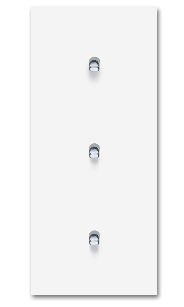 Retro switch metal matte white tripple toggles silver Square Series