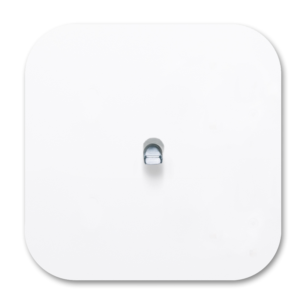 Toggle switch metal matte white chrome 1 gang 2 way. Cube Series