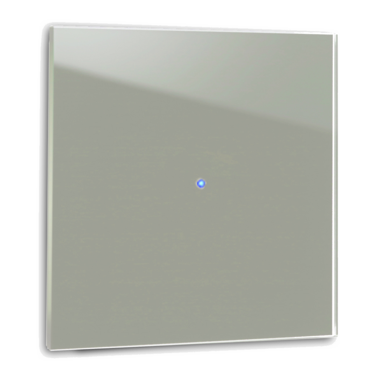 Touch Light Switch 1gang Farrow Ball  25 pigeon glass optics 230V changeover blu