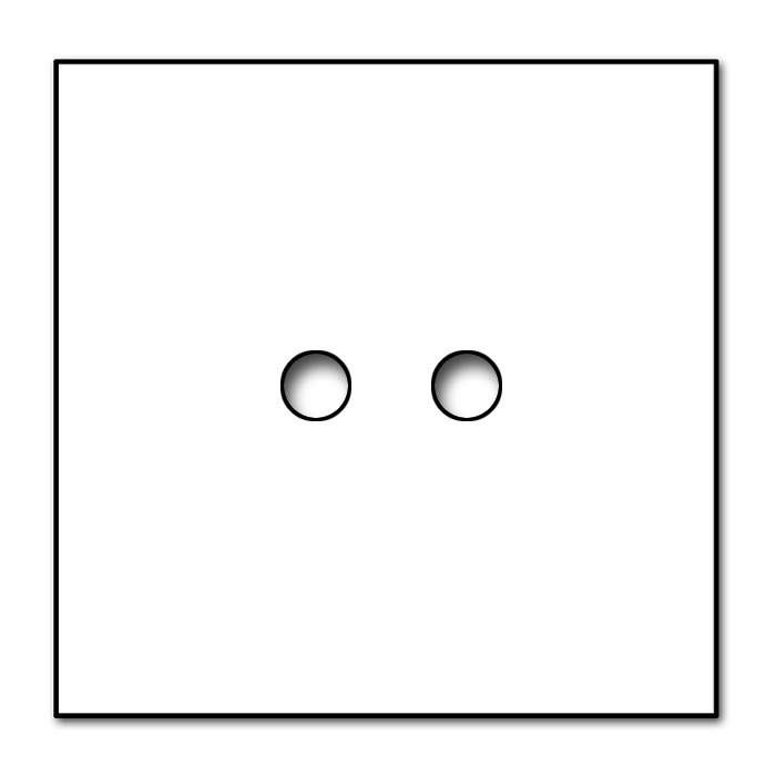 YORK White Glass-Effect 2-Gang Square Cover Plate by ROHDE+ROHDE