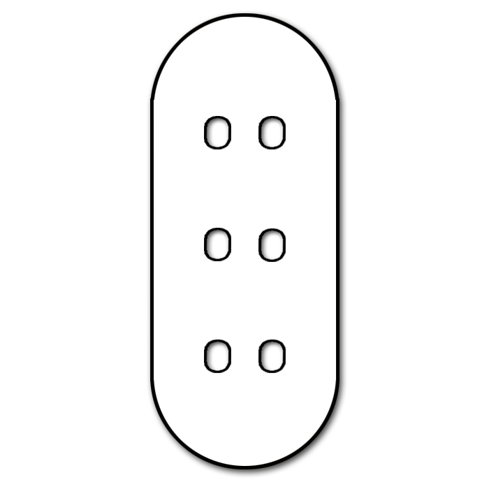 Switch front panel metal in old gold 6 gang for 3 wall boxes. Vectis Round series