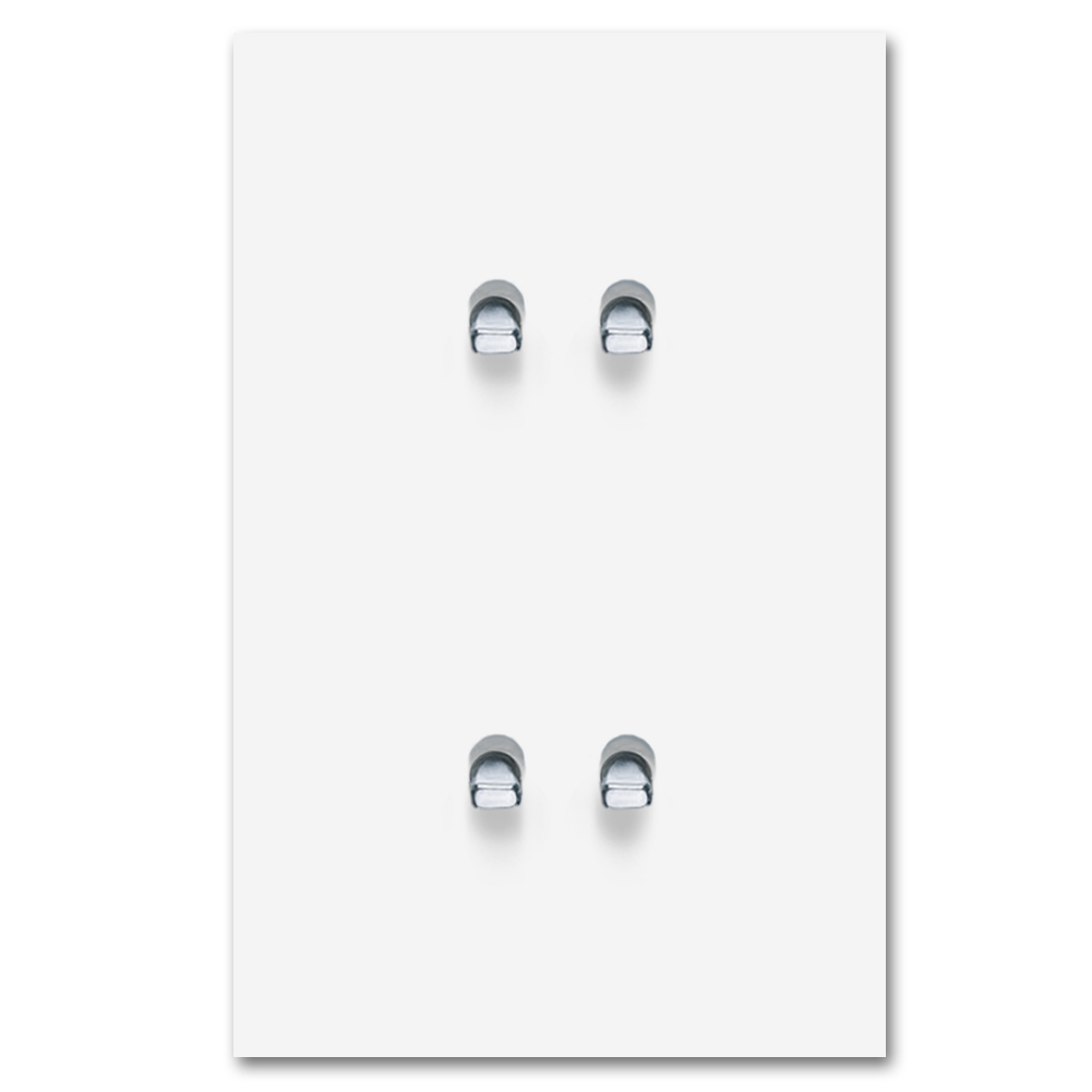 Retro switch metal matte white 4 gang toggles silver Square Series