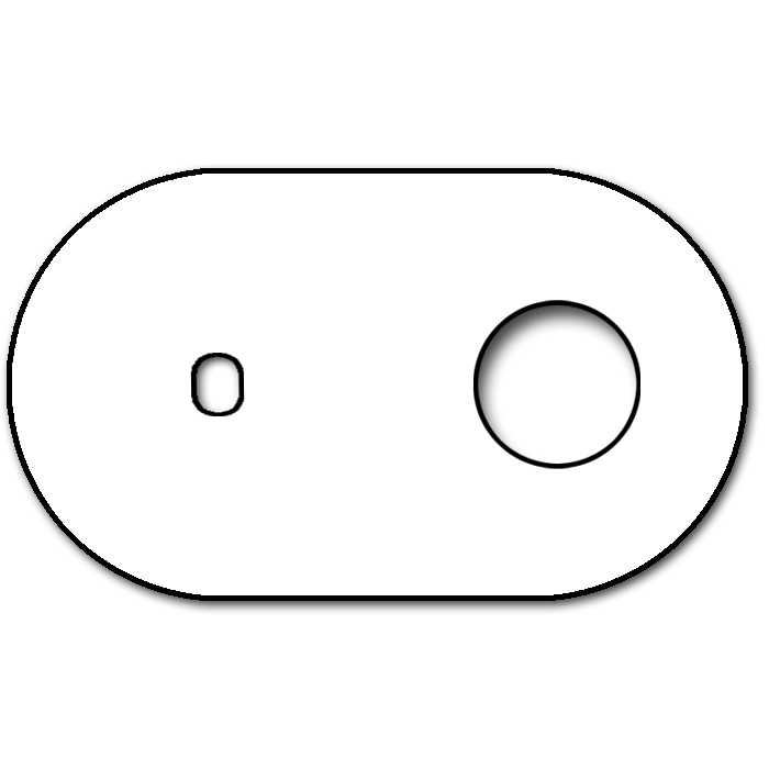 Switch front panel metal in Old Gold 1 gang + 1 cutout horizontal. Vectis Round series