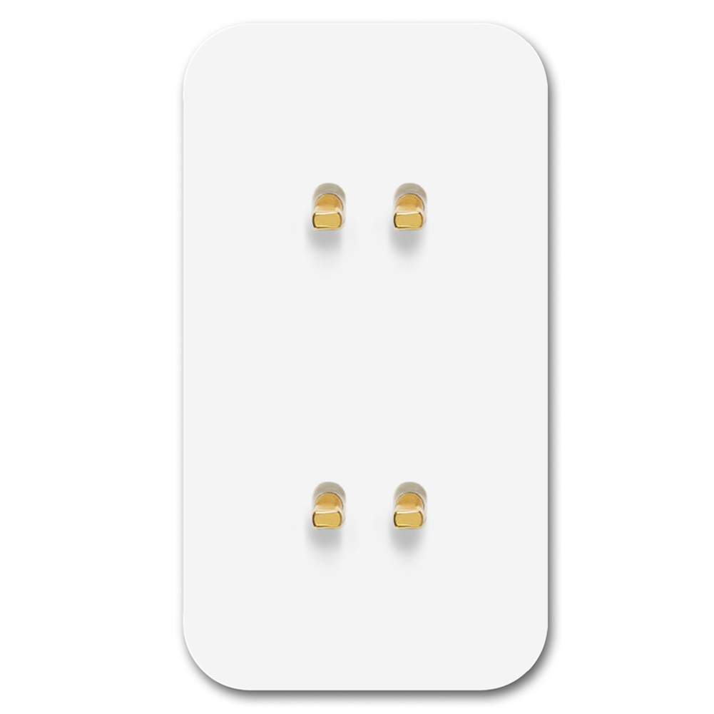 Toggle switch metal matte white gold 4 gang 2 way. Cube Series