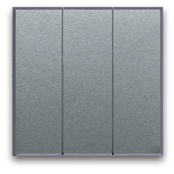 2-way switch insert (wide 3-fold) with rocker. Glossy silver. AVE