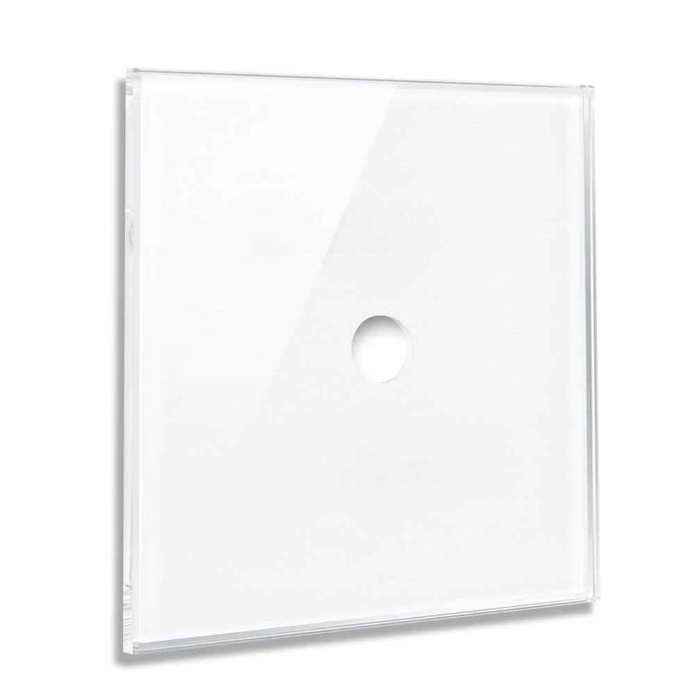 Plaque YORK blanc effet verre 1 poste ROHDE+ROHDE