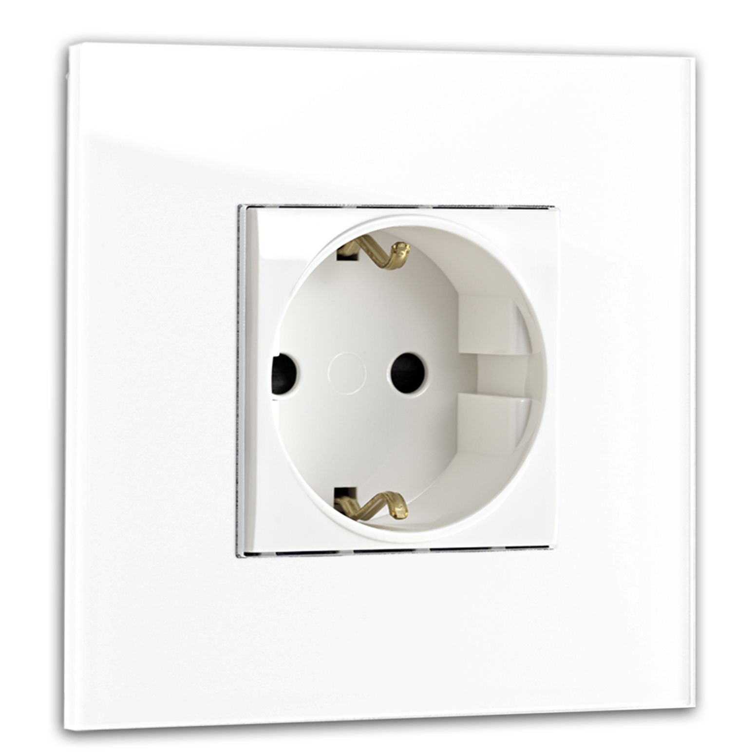 Design socket outlet in glass look. MAXIM