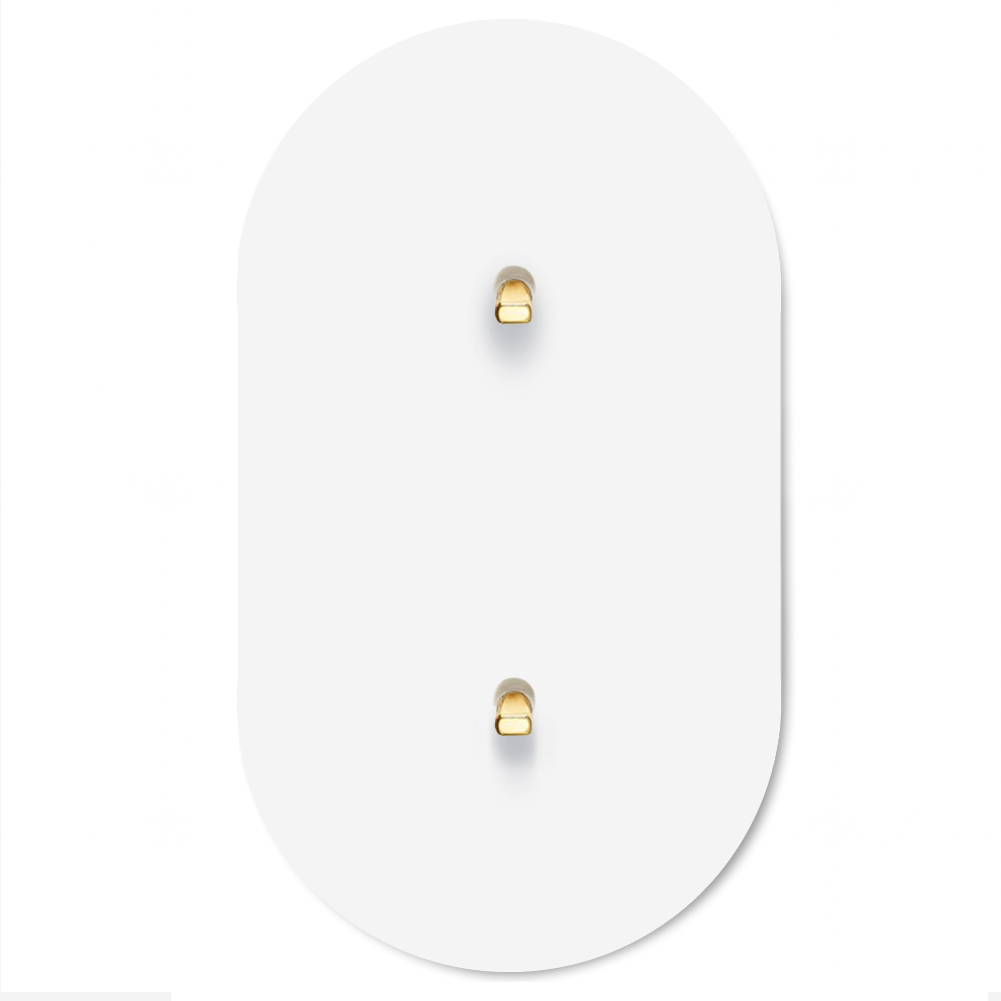 Retro toggle switch round metal matte white gold 2 gang double vertical