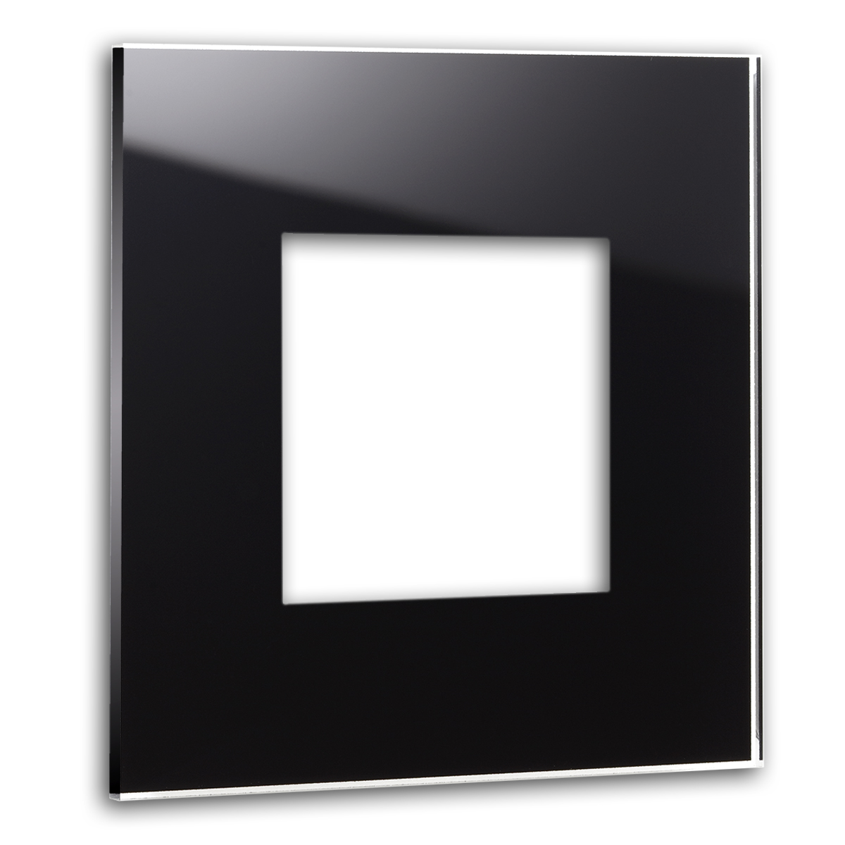 Frame MAXIM with 1 cutout. Black. ROHDE+ROHDE