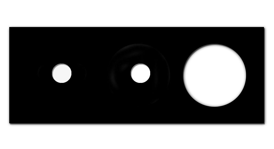 Retro front panel in glass look. CAMBRIDGE