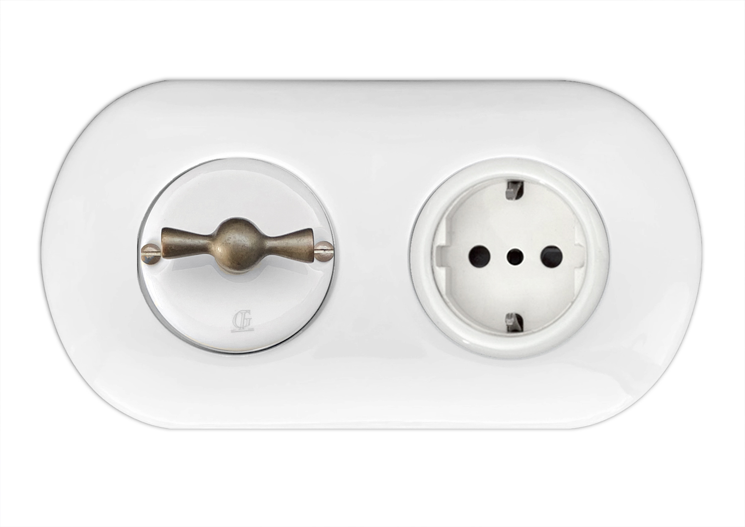 Porcelain Retro Rotary Switch Changeover Switch VDE