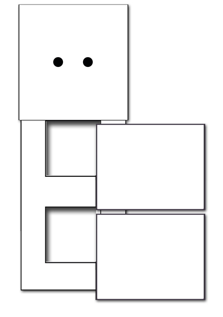 2-fach + 2 Ausschnitte mit Abdeckungen. Für 3 Wanddosen