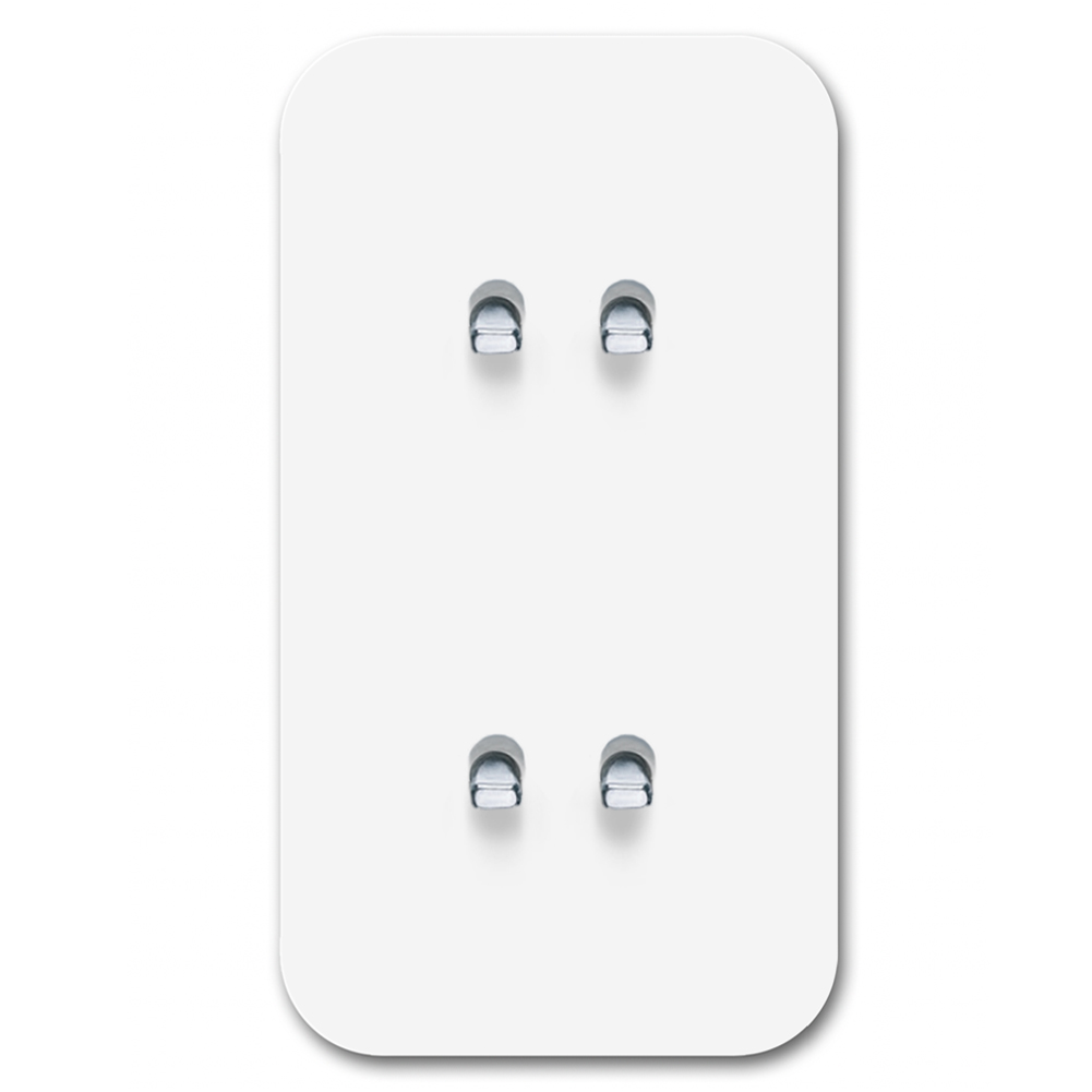 Toggle switch metal matte white chrome 2 gang 2 way. Cube Series