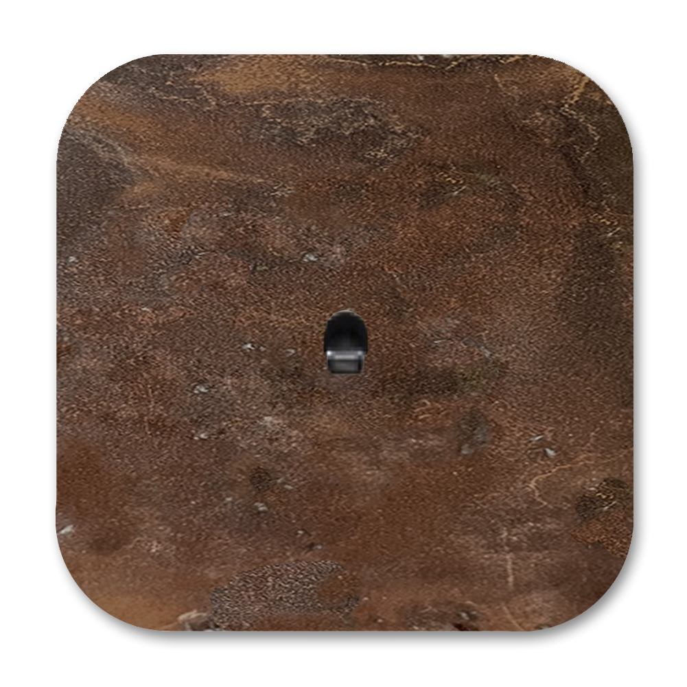 MUSTER_Retro-Lichtschalter rostiges Metall ROST 1-fach. Cube Series