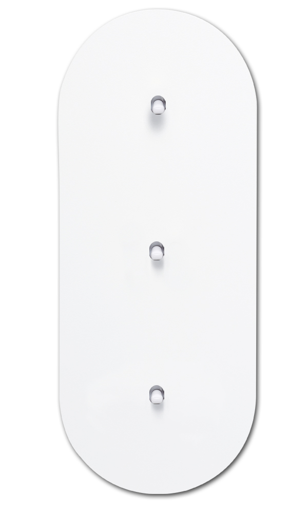 Toggle switch metal matte white 3 gang 2 way. Round Series