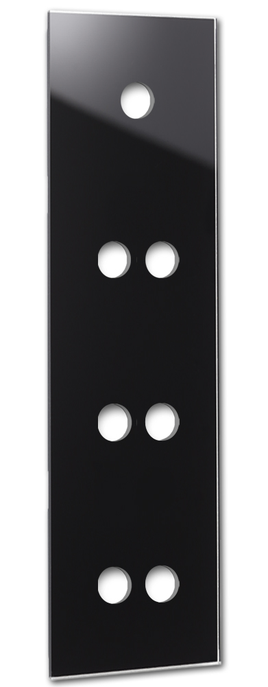 Cache aspect verre pour interrupteur à bascule CAMBRIDGE. 7 fois. Noir