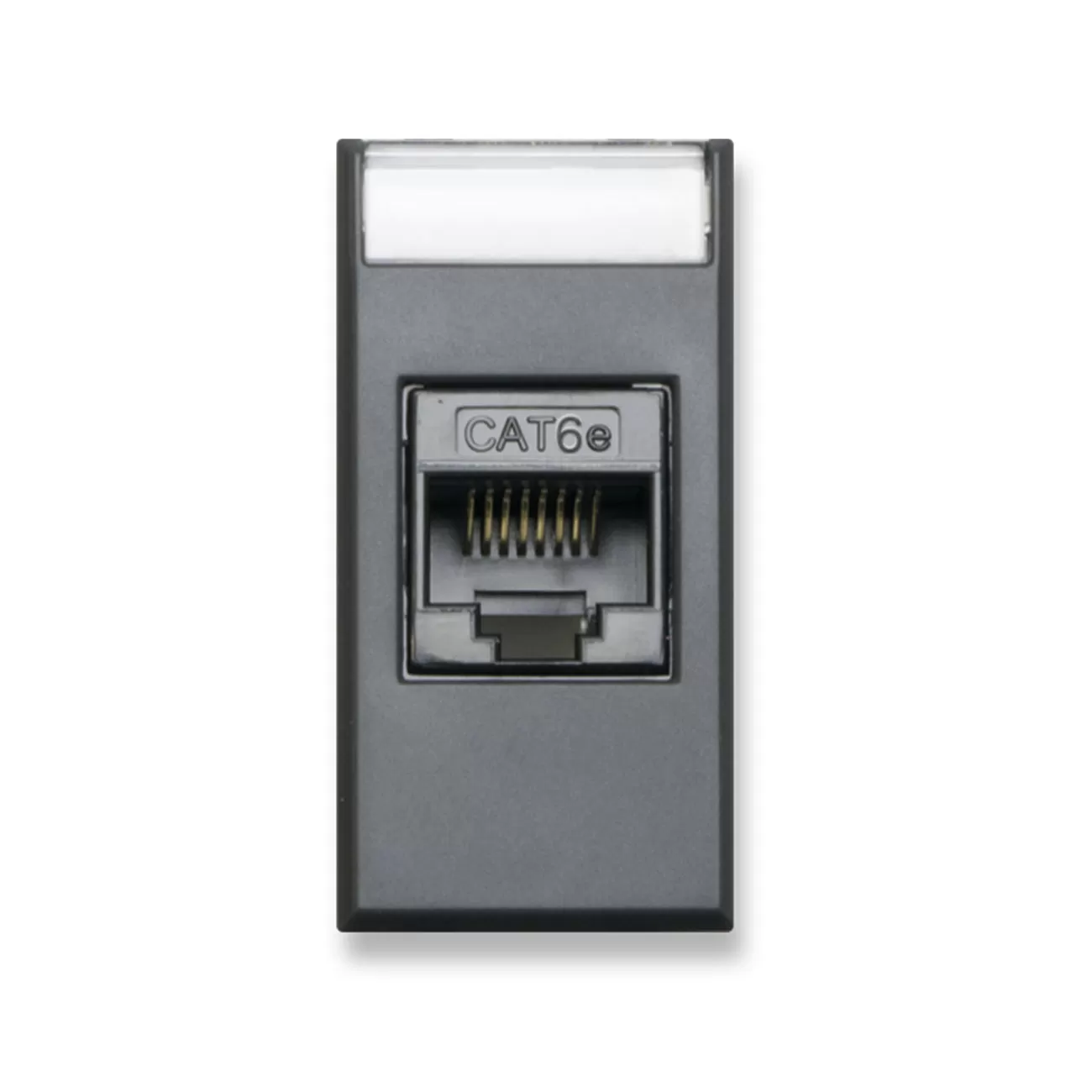 Connecteur RJ45. Cat. 6. noir graphite. Mat.