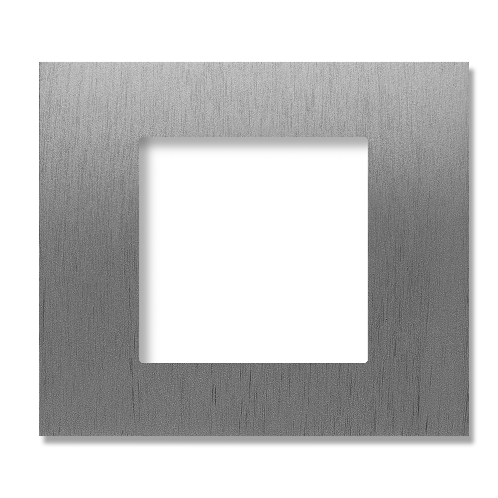 Accessory frame for JUNG inserts Titanium metal Square series