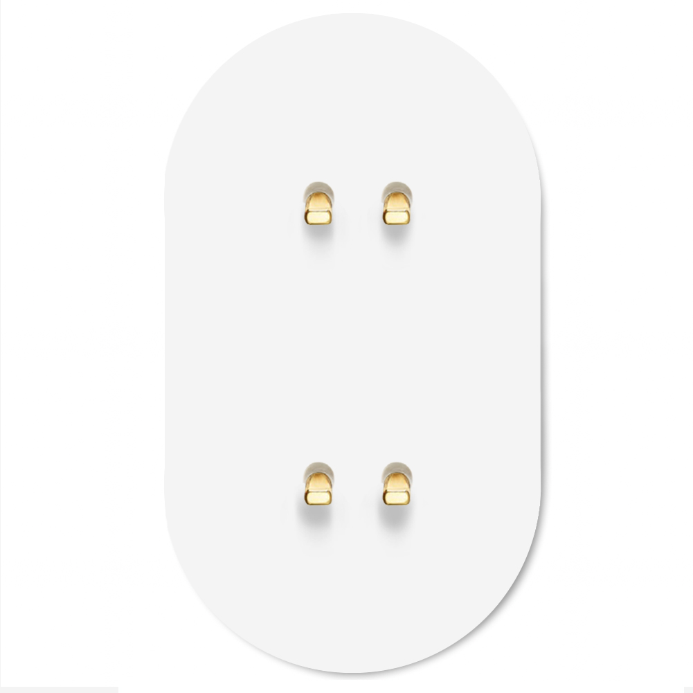 Toggle switch metal matte white gold 4 gang 2 way. Round Series
