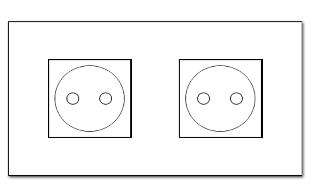 Doble para 2 cajas murales